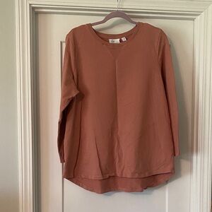 Denim&Co Women's Rust Long Sleeve Top